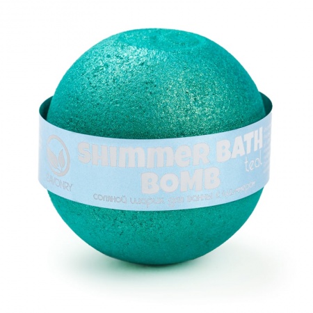 Бурлящий шарик для ванн с шиммером TEAL (бирюзовый), 145гр